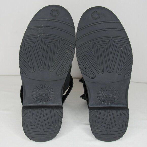 Ugg MCKAY Black Shearling Ankle Booties Women's 6.5 - Picture 8 of 9